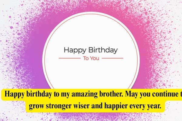 Brother Birthday Wishes in English